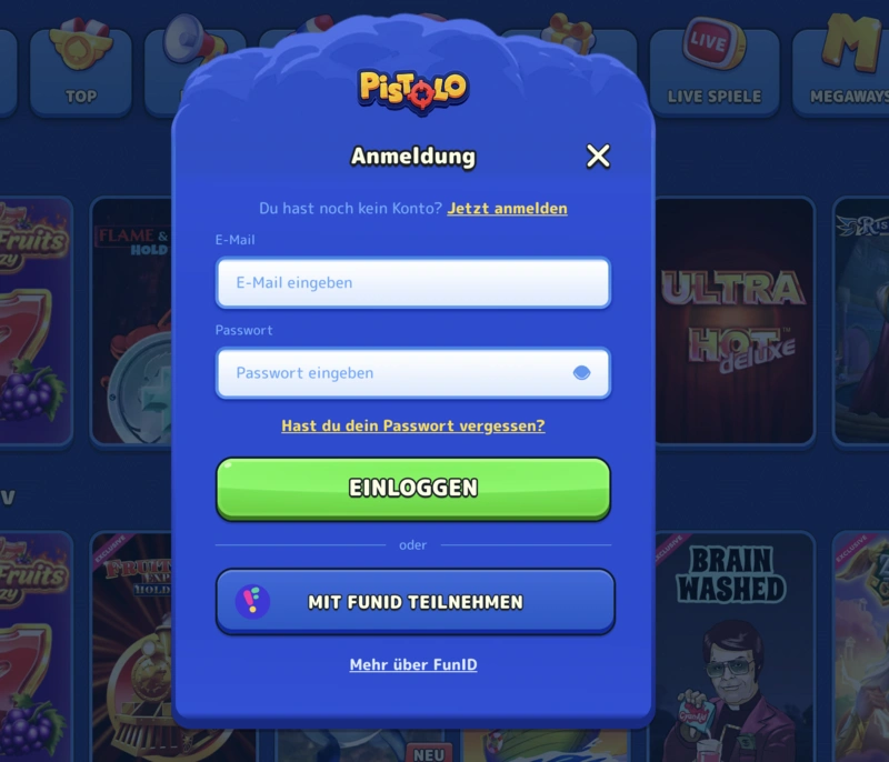 Pistolo Login